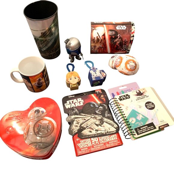Star Wars Gift Set: Mug Stationery Action Figure Stickers Tin & Cup Memorabilia - Picture 1 of 4